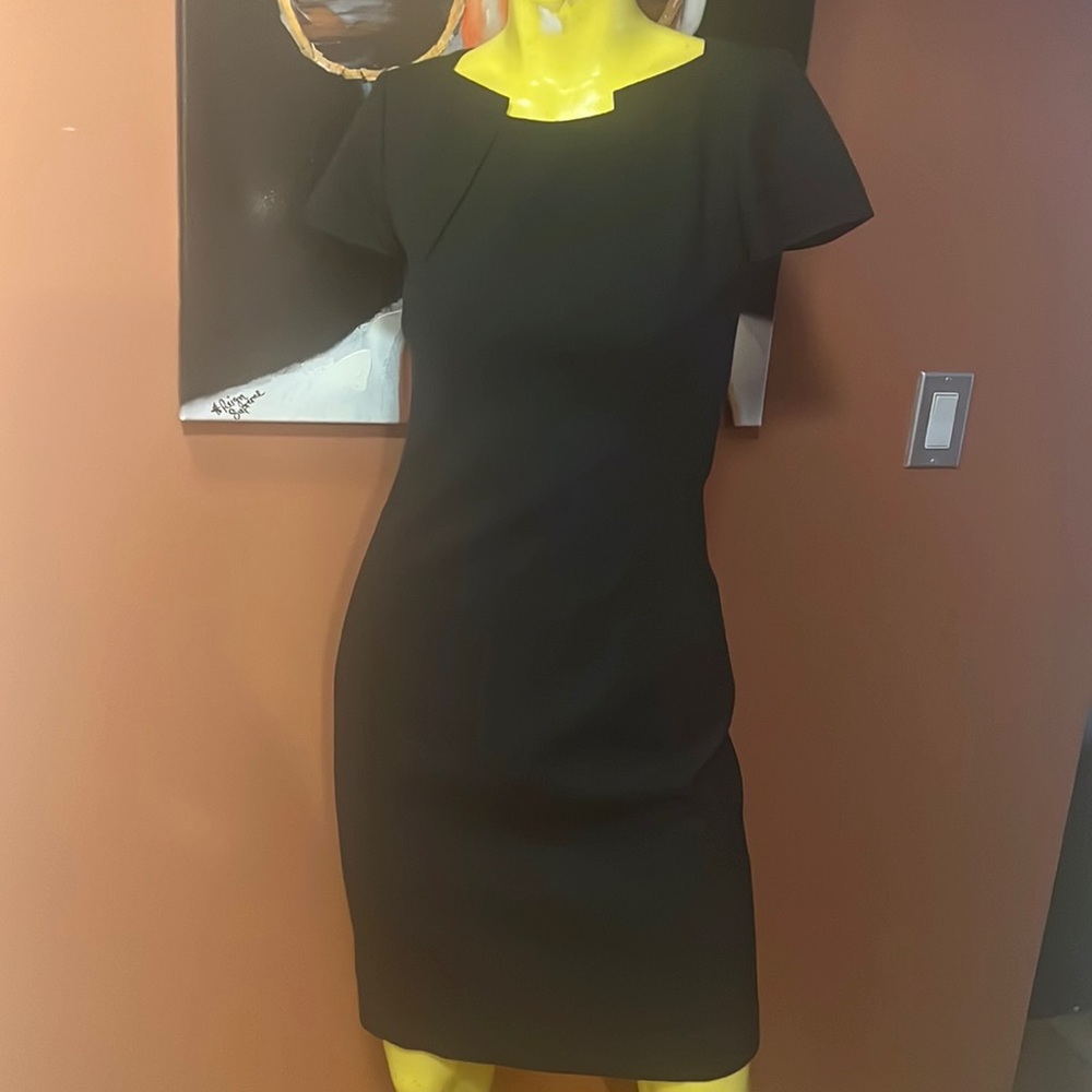 ELIE TAHARI CHARCOAL DRESS SIZE 4